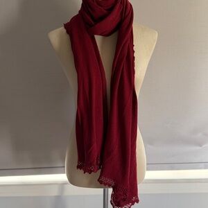 Banana Republic Deep Red/ burgundy shawl